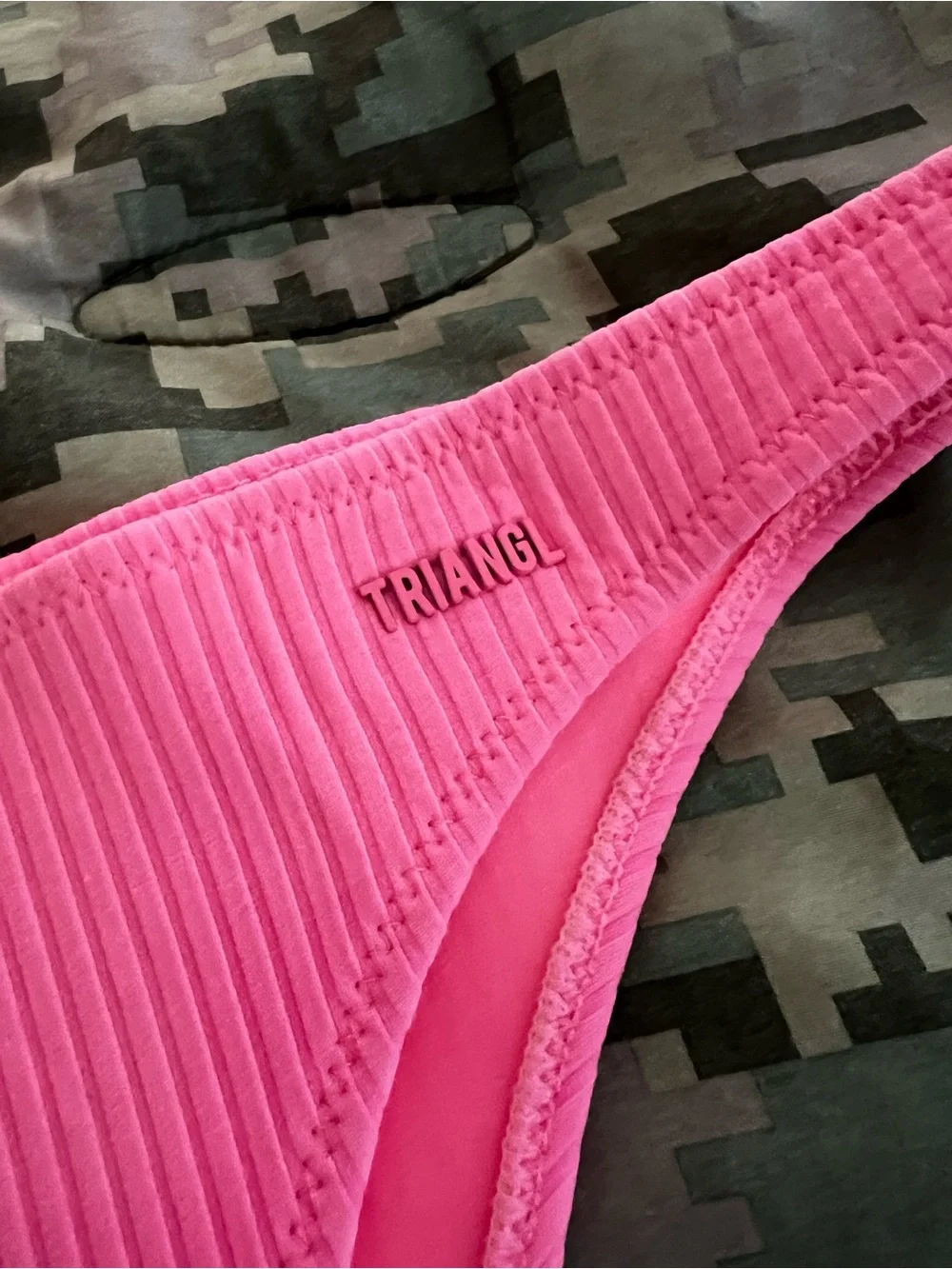 triangl swimwear Hot Pink Ribbed Bikini Bottom